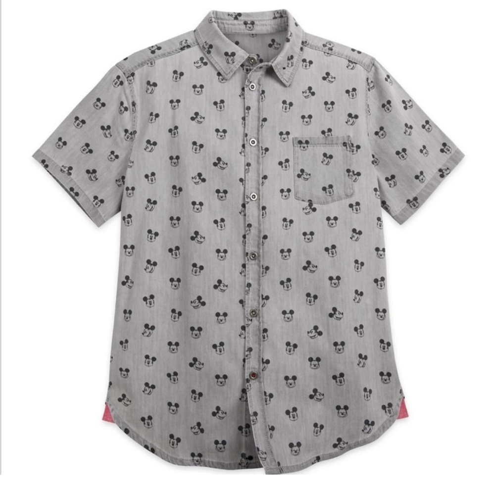 Disney Gray Mickey Mouse Men's Shirt